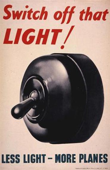 
A British poster from World War Two enforcing the blackout.