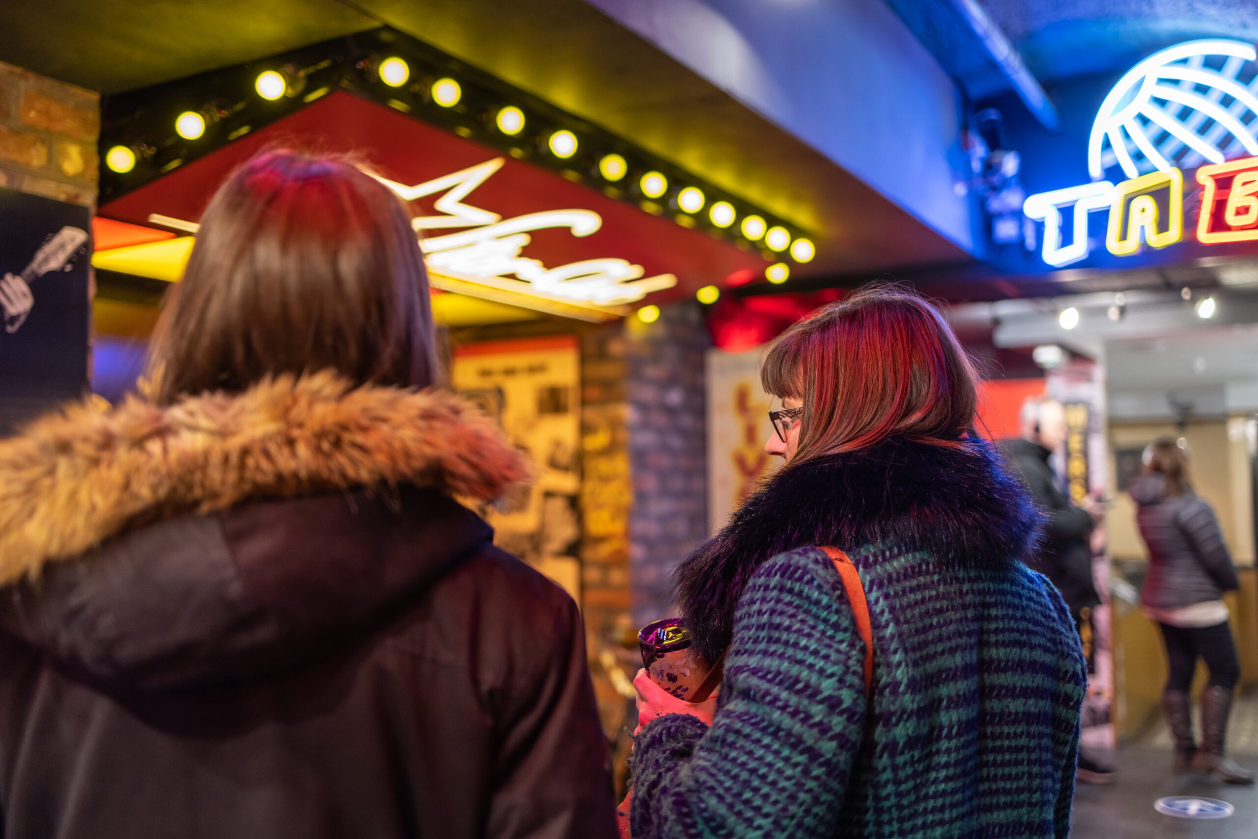 Visitors in the Hamburg replica room at The Beatles Story Museum in Liverpool