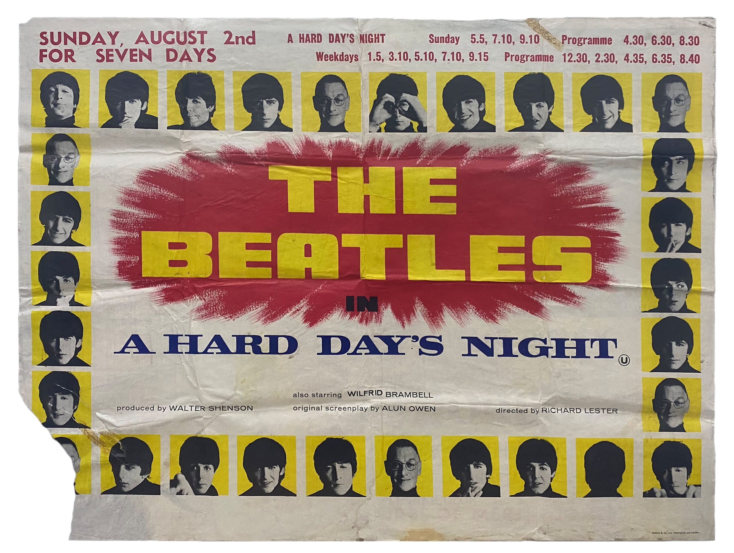 Beatles A Hard Days Night Memorabilia