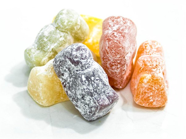 jelly babies of different colours