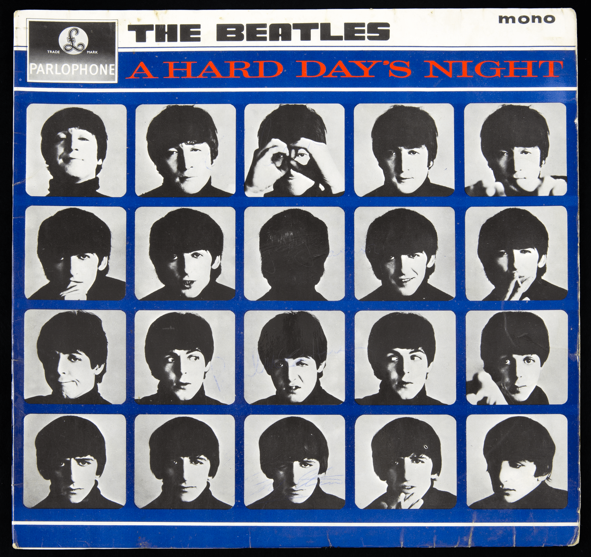 a hard days night cover with the beatles signatures