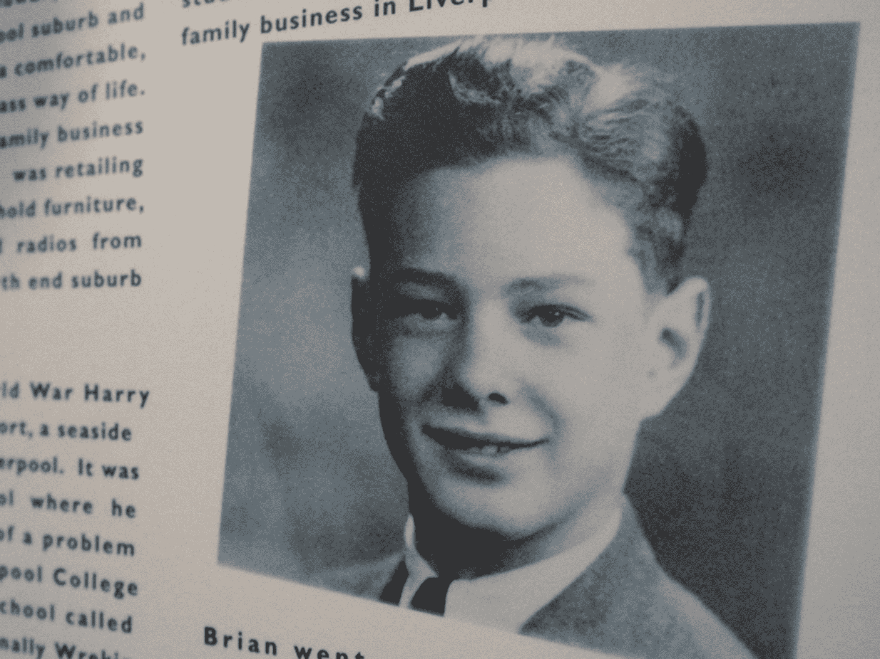 photo of brian epstein on display at the beatles story museum, liverpool