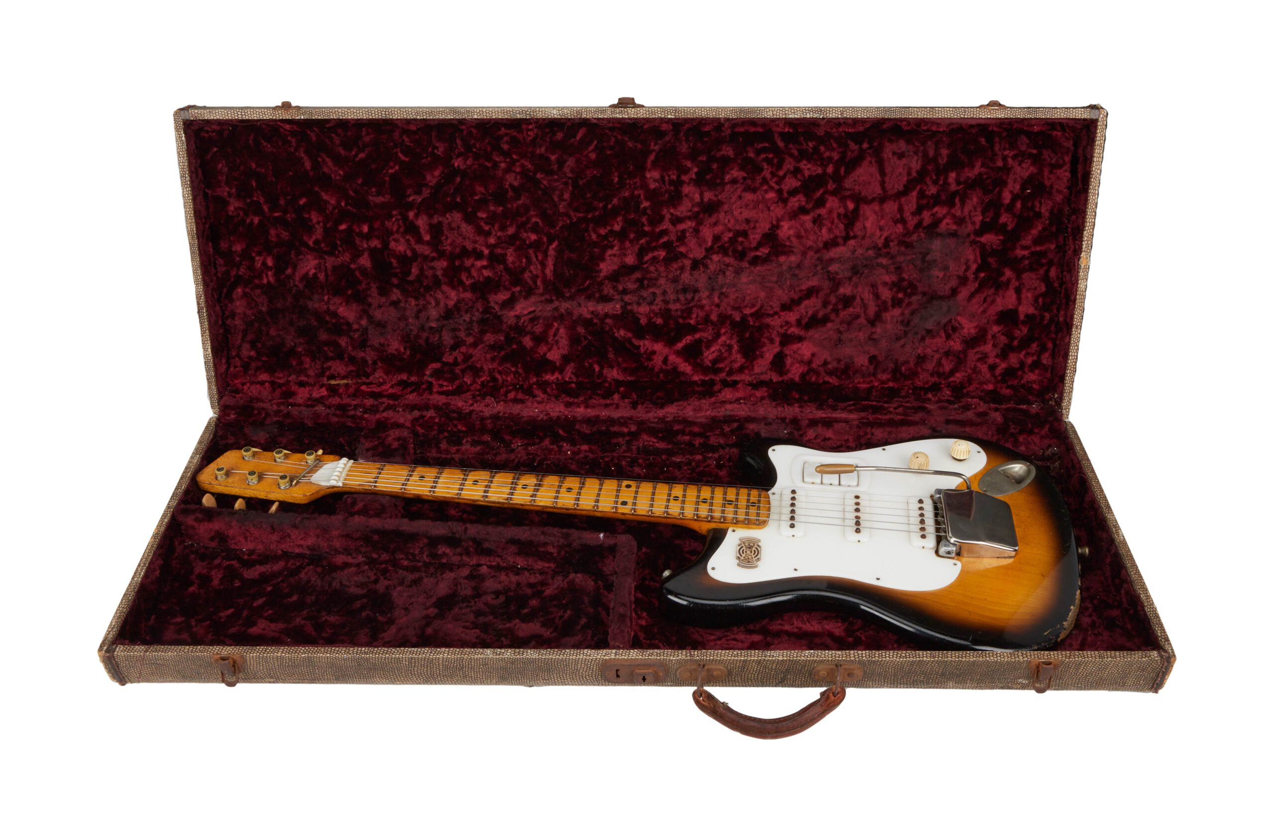 Julien's Auctions, George Harrison Futurama guitar on display at The Beatles Story Liverpool