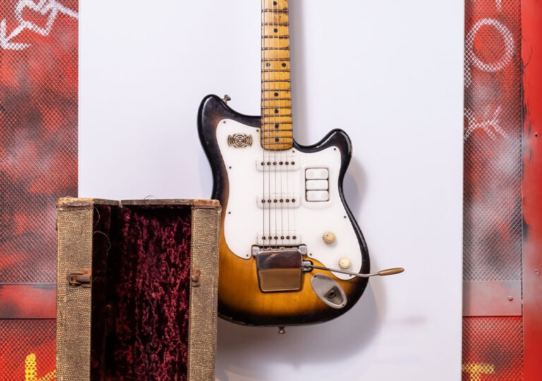 George Harrison's Futurama Guitar at The Beatles Story Museum Liverpool