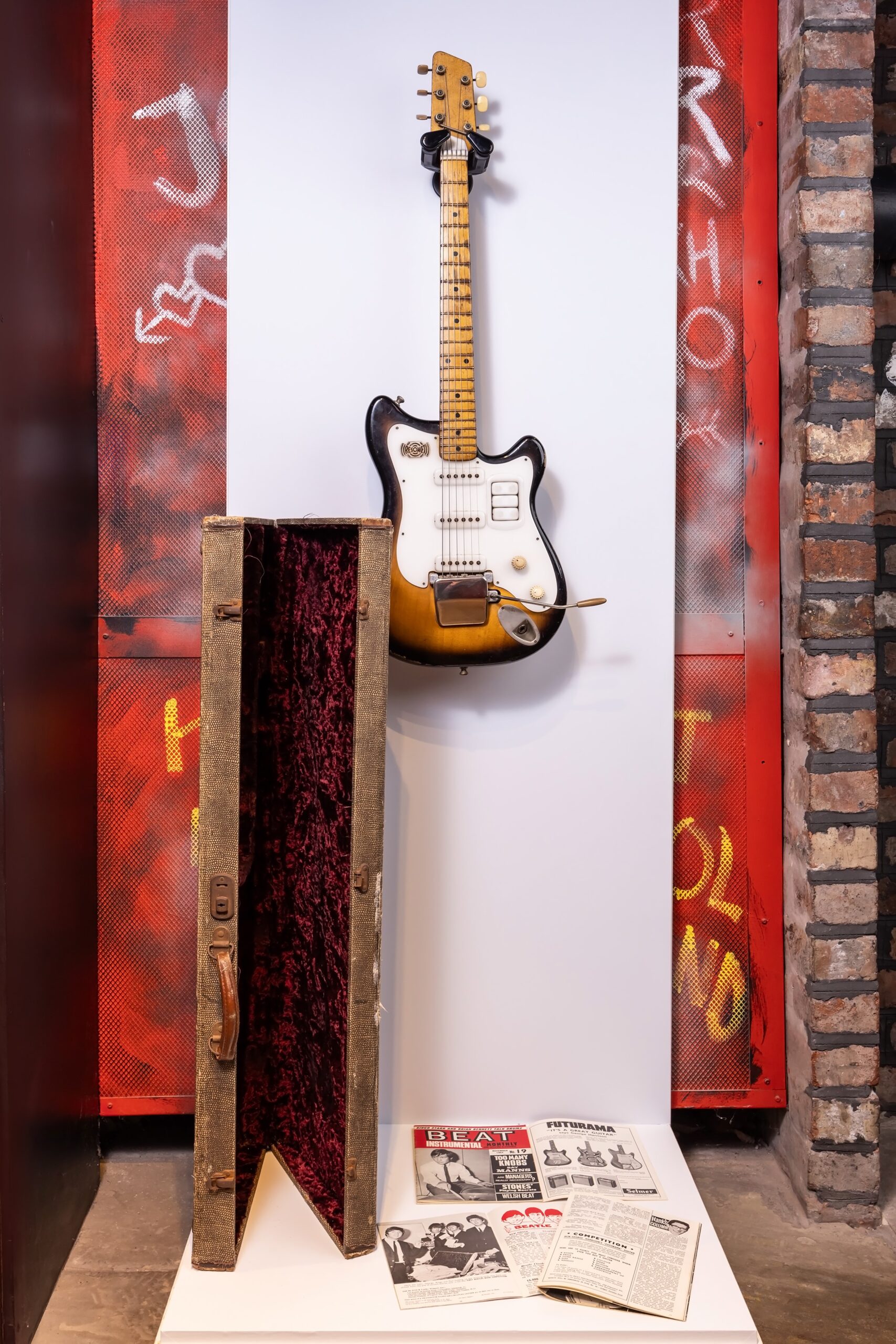 George Harrison's Futurama Guitar on display at The Beatles Story