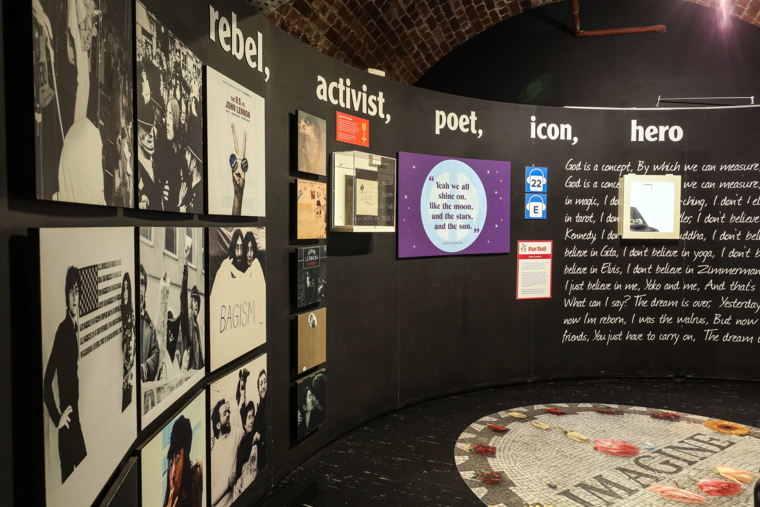 John Lennon Solo Room at The Beatles Story Museum, Liverpool.